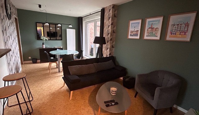 Comfortable, fully furnished 2-bedroom rental in a great location in Gravelines.