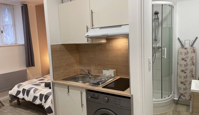 Comfortable furnished studio on ground floor near the spa (N°36)