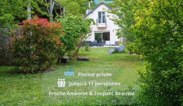 Comfortable house for 11 people near Beauval Zoo/Loire Castles with Pooln