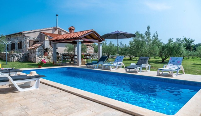 Comfortable house with swimming pool, in quiet village