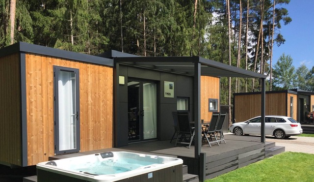 comfortable mobile home on the lake with whirlpool (WA101) in Wackersdorf