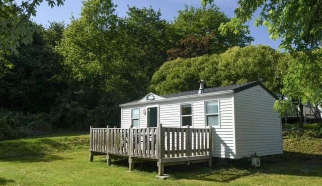 Comfortable mobile home with terrace for 4 people