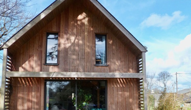 Comfortable modern wood house - countryside side