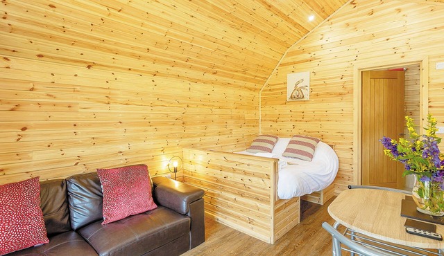 Comfortable pod perfect for short stays for couples with a sense of fun.