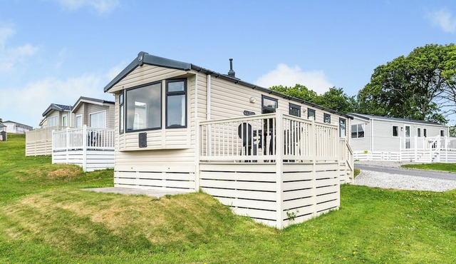 Comfortable spacious caravan with one double and two twin.