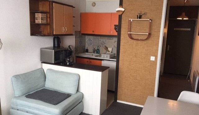 Comfortable studio for 4 with elevator and balcony in Arette