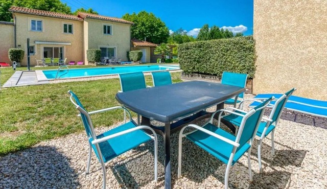 comfortable villa with shared pool on a private estate