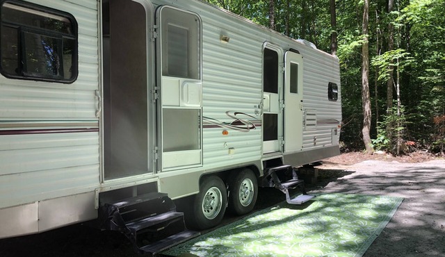 Comfy camper rental in the Western Mountains of Maine