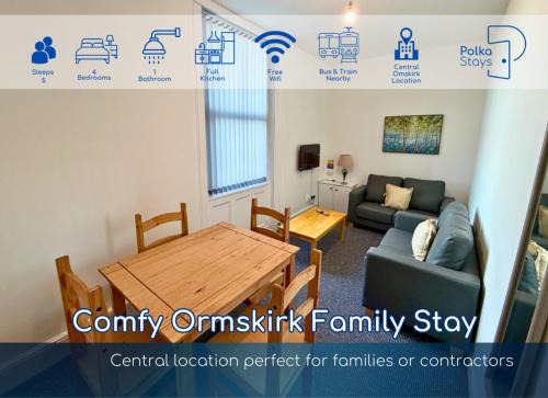 Comfy Ormskirk Family Stay by PolkaStays
