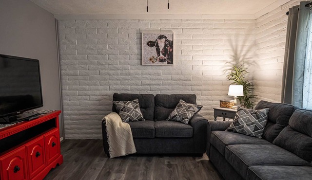 Completely remodeled brick farmhouse themed home