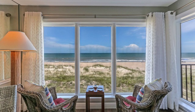 Completely Renovated, oceanfront, absolutely beautiful condo just steps to beach!