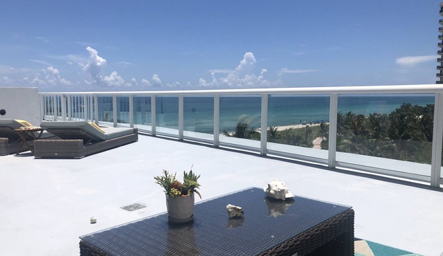 Condo on Miami Beach with stunning views from oversized private terrace.