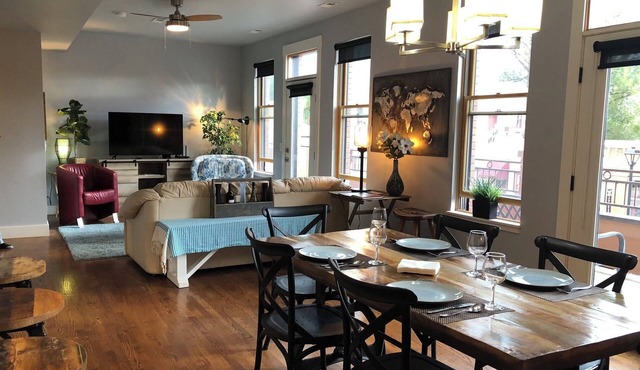 Condo the Biker on the Arkansas river in the heart of Salida's Historic District