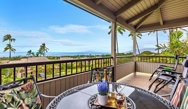 Condo with soaring ceilings and ocean views