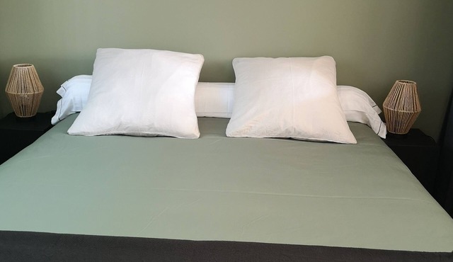 Condrieu garden apartment with private enclosed parking space