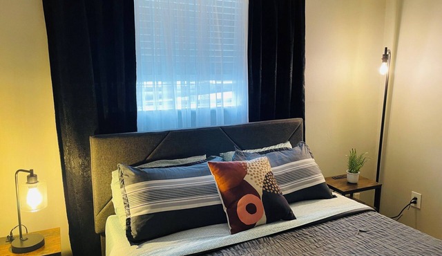Contact us for Long Stay Discount 1BR Condo | Free Parking, Balcony, Walk-In Closet! Enjoy a peaceful and modern 1-bedroom retreat with everything you need to relax, work remotely, or explore the Philadelphia area! Contact us for Discount