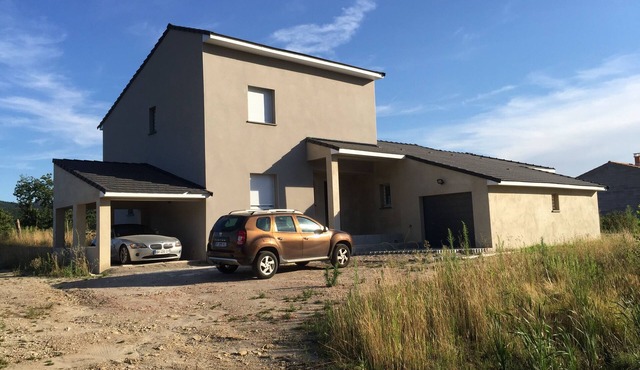 Contemporary villa surrounded by nature