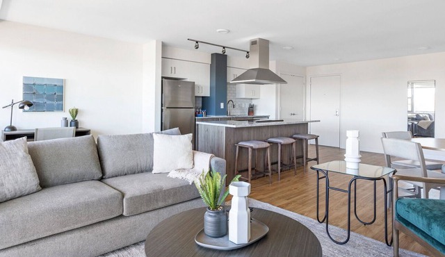 Contemporary 1BR, in unit Washer/Dryer, FREE parking with all amenities!