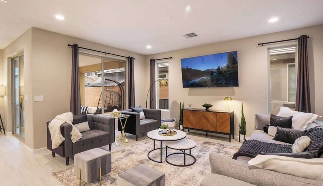 Contemporary 3BR Getaway with Workspace!