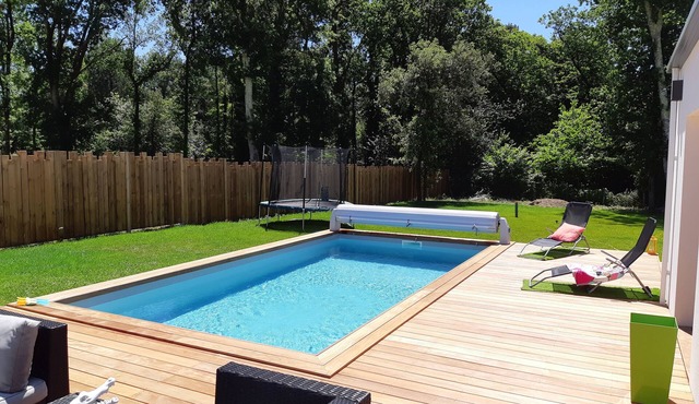 Contemporary family villa with forest views and private pool. Sleeps 8.