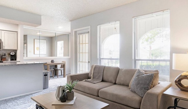 Contemporary large 1BR, in unit Washer/Dryer, FREE parking with all amenities!