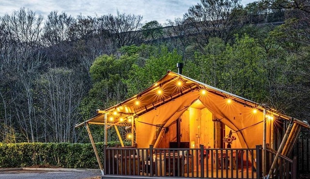 Contemporary lodge with one master double with flatscreen TV and en suite shower/W.