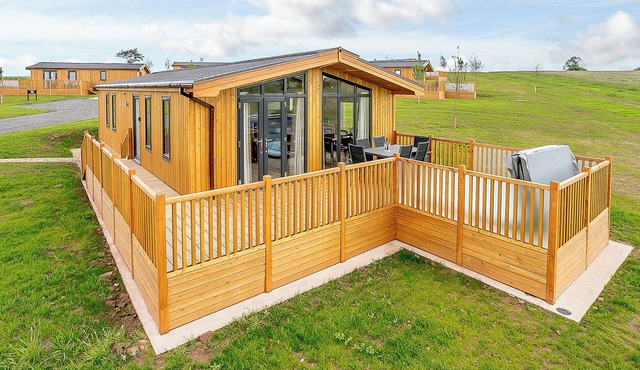 Contemporary lodge with stunning countryside views.