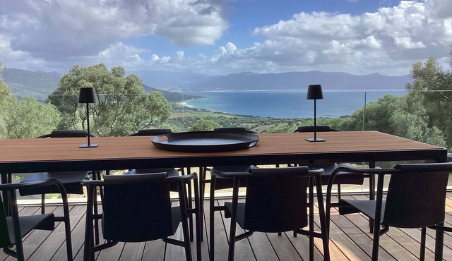 Contemporary villa sea view heated pool