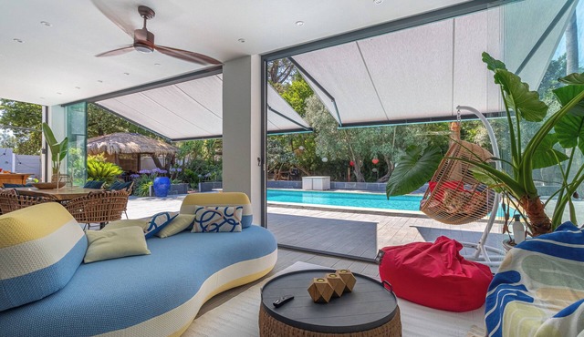 CONTEMPORARY VILLA D ARCHITECT terrace pool surrounded by peaceful olive trees
