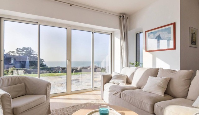 Contemporary villa in Carolles with sea view and direct beach access