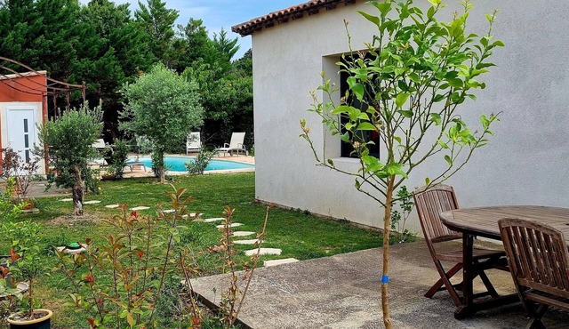 Contemporary villa with studio and private pool.