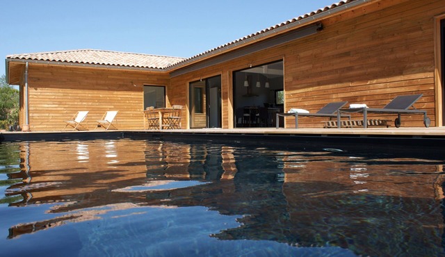 Contemporary wooden villa - Swimming pool - Parentis near Biscarrosse, 7-8 p.