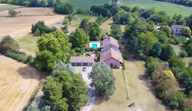 Converted railway station with large pool set in extensive grounds