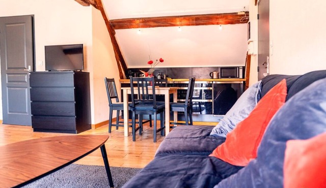 "COQUELICOT" Large Studio (approx. 35m2) on the 1st floor, access by stairs. Capacity 5 people