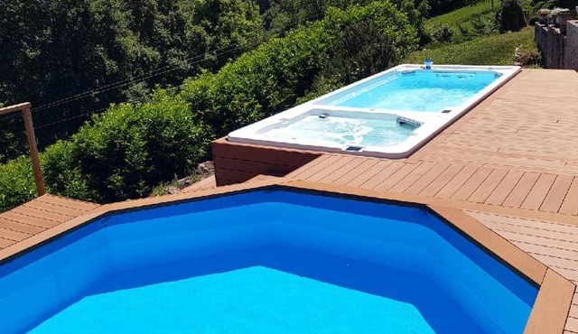 Coquette maison à la campagne avec Jacuzzi SPA nage et Piscine