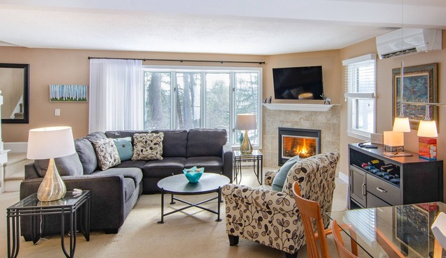 Corner townhome with mountain views, gas fireplace & AC - Quechee Club access