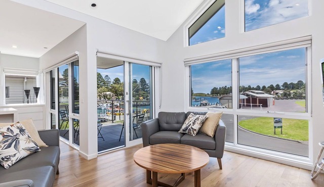 Cosmopolitan living located in a premium spot on the Moyne River