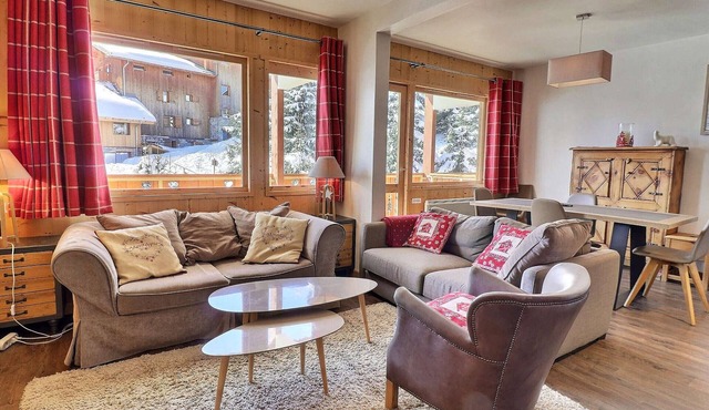 Cosy 2BR Apartment, Cabin, South, 5/6 Pers, Méribel