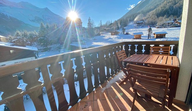 Cosy apartment Ski in out and Mt blanc view