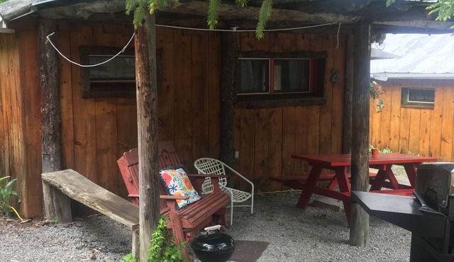 Cosy cabin with lake views from patio sleeps 6!
