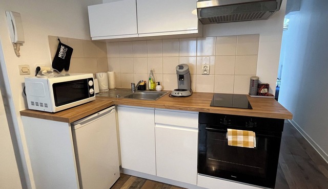 Cosy F2 separate sleeping area on ground floor in quiet pedestrian alley close to all amenities