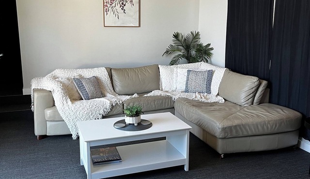 Cosy little white box, everything you need for a little getaway