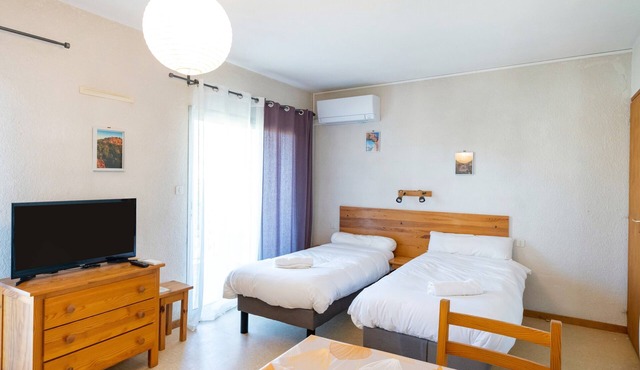 Cosy Studio with Balcony, Air Conditioning & Pool Table – Cazaubon