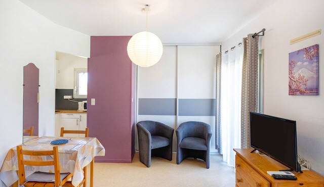 Cosy Studio with Balcony, Air Conditioning & Pool Table – Cazaubon
