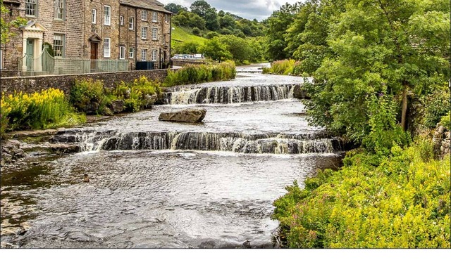 Cosy, traditional cottage overlooking waterfalls, Gayle, Hawes, Yorkshire Dales.