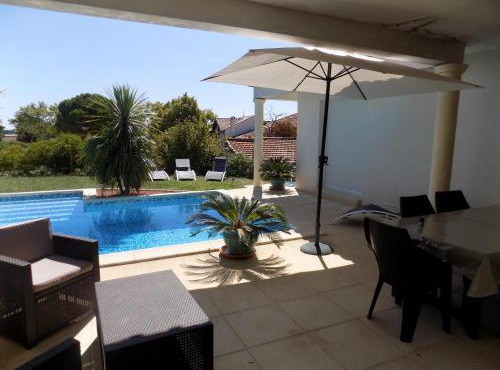 Coté piscine Villa plain pied