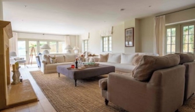 Cotswold countryside escape with natural swimming pool, gym, sleeps 14 guests