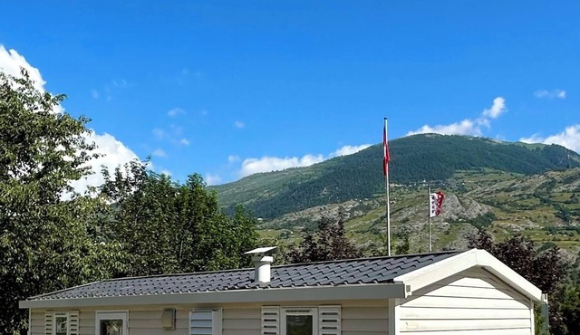 Cottage 2 Mobilhome 2 Zimmer Unterkunft für 2 Erwachsene + 1 Kind auf Ecksofa