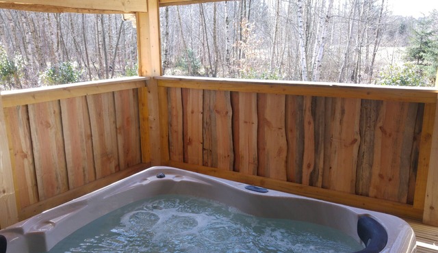 COTTAGE-CHALET with JACUZZI and PRIVATE POND, in the heart of nature!