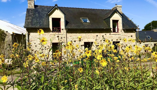 cottage in the countryside with its view of the black mountains